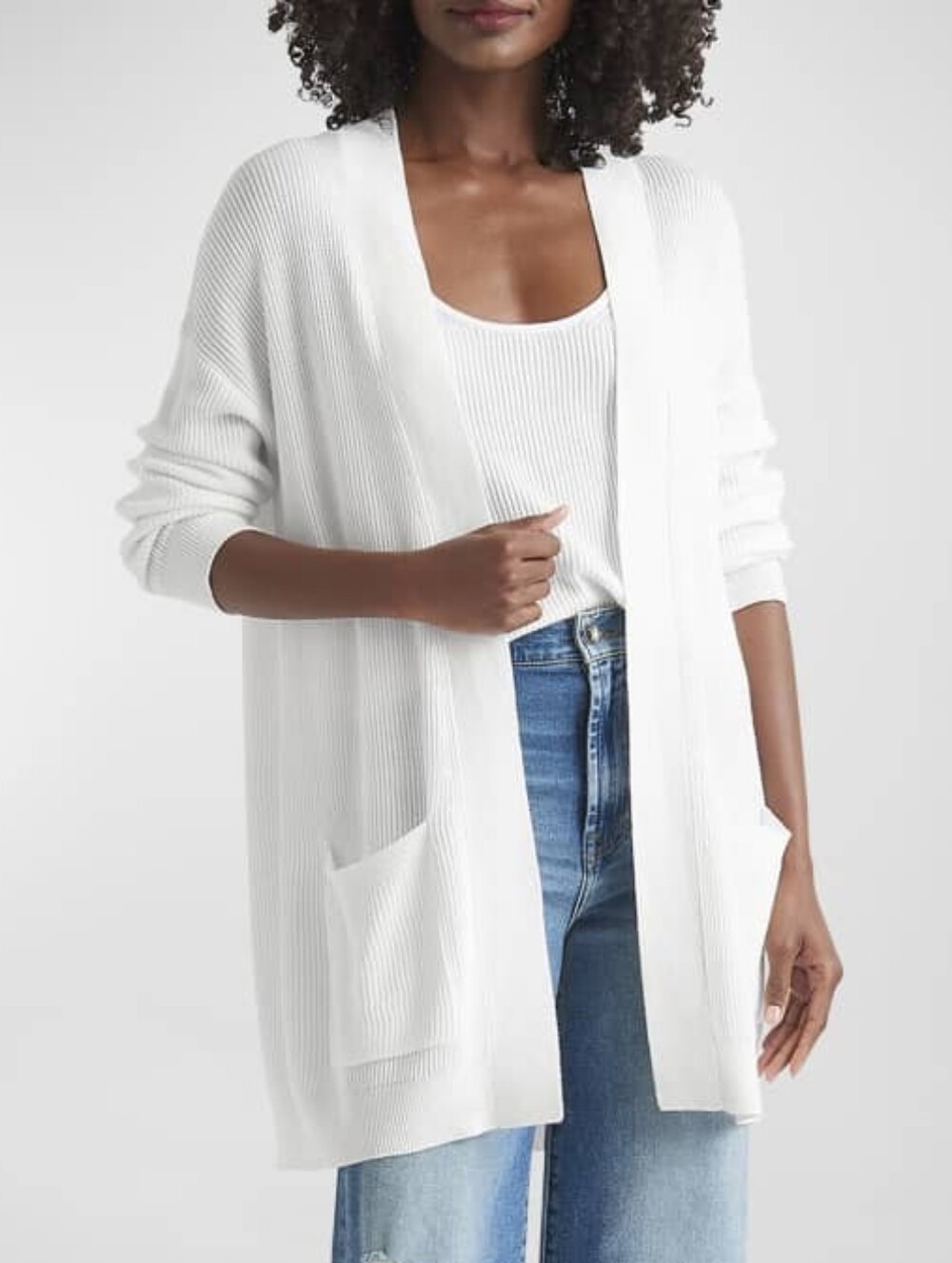 Splendid Oversized Cashblend Luna Cardigan White